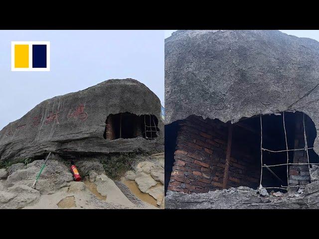 Rock on popular Chinese mountain exposed as fake, shocking visitors