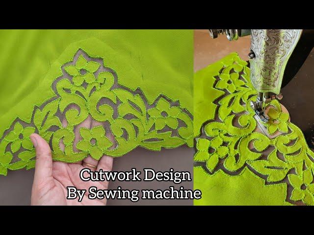 Trendy cutwork Embroidery Design by Sewing Machine _ Unique Sleeves And Trouser Design _ Sewing Hack