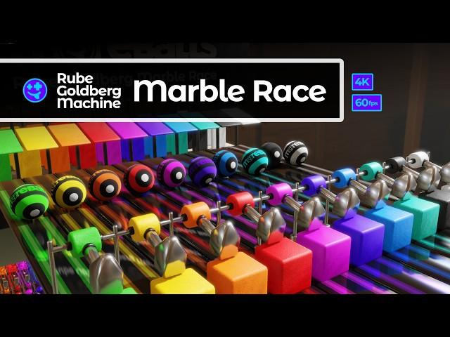 Rube Goldberg Machine (Chain Reaction) Marble Race! | #marbles #marblerun #marblerace #asmr #sensory