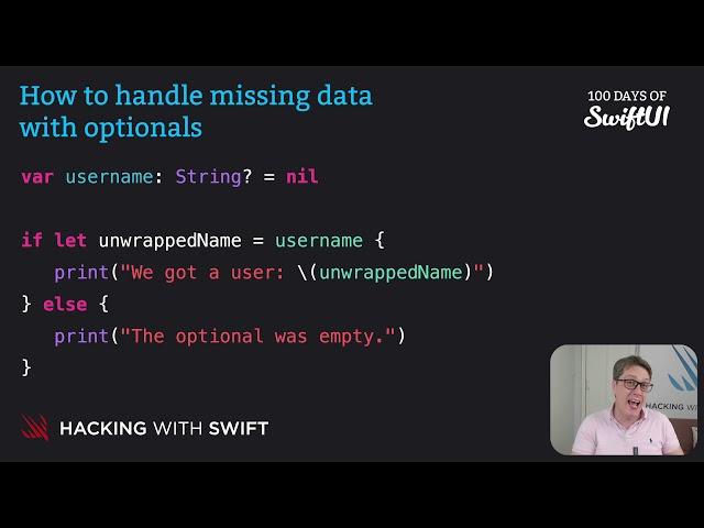 How to handle missing data with optionals – Swift for Complete Beginners