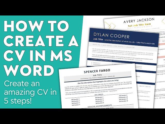 How to Make a CV in Microsoft Word [step-by-step tutorial with examples]