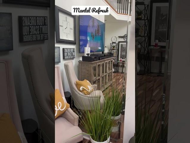 How To Refresh Your Mantel On A Budget #budgetdecor #manteldecor #diy #shorts