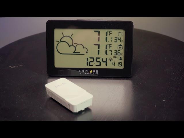 Explore Scientific Large Display Weather Station with Temperature and Humidity