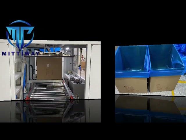 Carton erector bag inserter bag decuffer folder machine case sealer packaging line factory direct