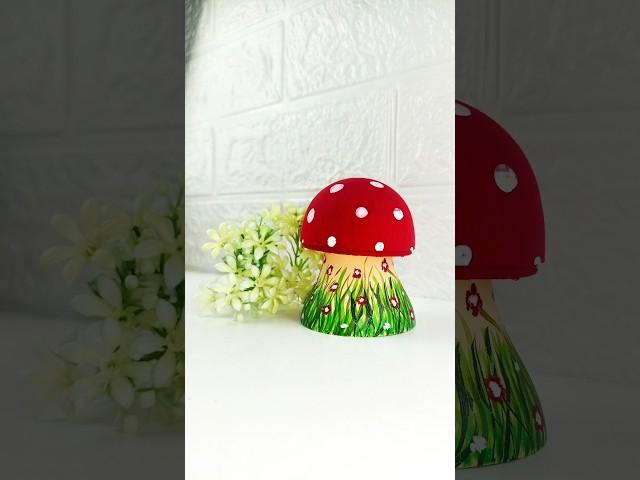 "DIY Mushroom Decor  | Easy & Aesthetic Room Makeover Idea!" #shorts #shortsfeed #trending #craft