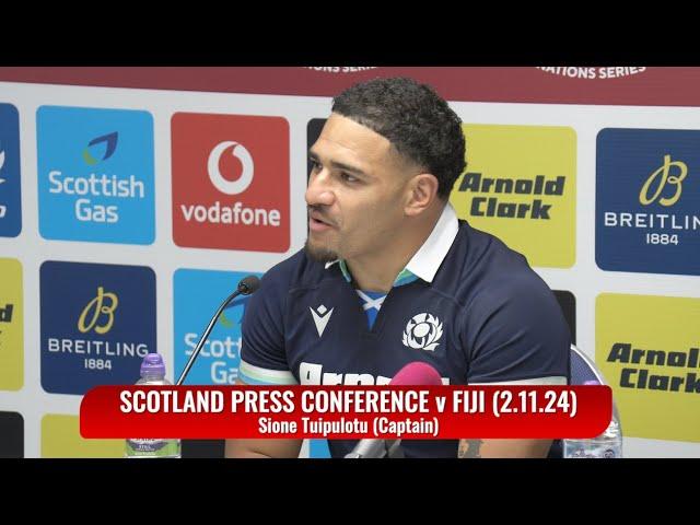 SCOTLAND v FIJI - SCOTLAND PRESS CONFERENCE - SIONE TUIPULOTU & GREGOR TOWNSEND