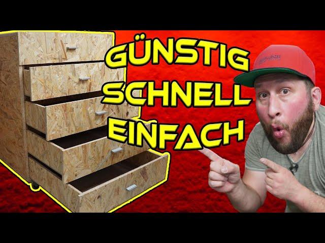 Unterschrank super GÜNSTIG SCHNELL und EINFACH für die Werkstatt bauen - Tab