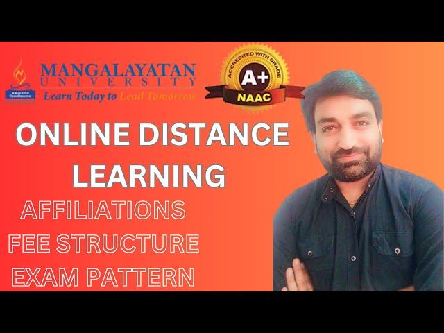 ONLINE DISTANCE LEARNING MANGALAYATAN UNIVERSITY ALIGARH | ONLINE DISTANCE LEARNING #odl