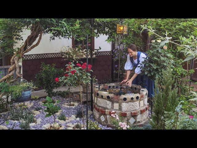 DIY Garden Fountain & Cottage Garden Makeover