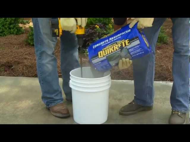 How to Use Quikrete Concrete Resurfacer   The Home Depot   YouTube