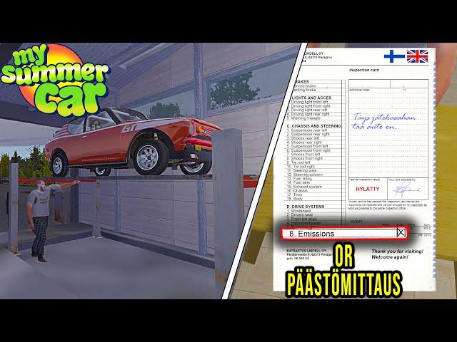 FAILED EMISSIONS - INSPECTION AND CHANGE FROM RALLY PARTS - My Summer Car Story #104 | Radex