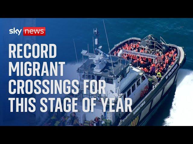 Migrants crossing Channel in small boats to reach UK hits new record for this stage of the year