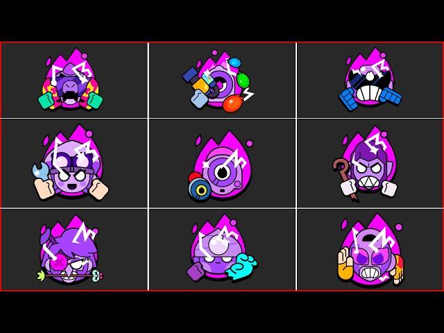 ALL HYPERCHARGE PINS ANIMATION !!! BRAWL STARS ANIMATION