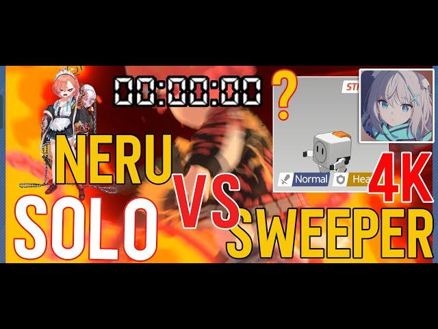 Mikamo Neru vs Sweeper Ruined Munitions Factory A Solo Who Will Win HOW LONG  Blue Archive 4K