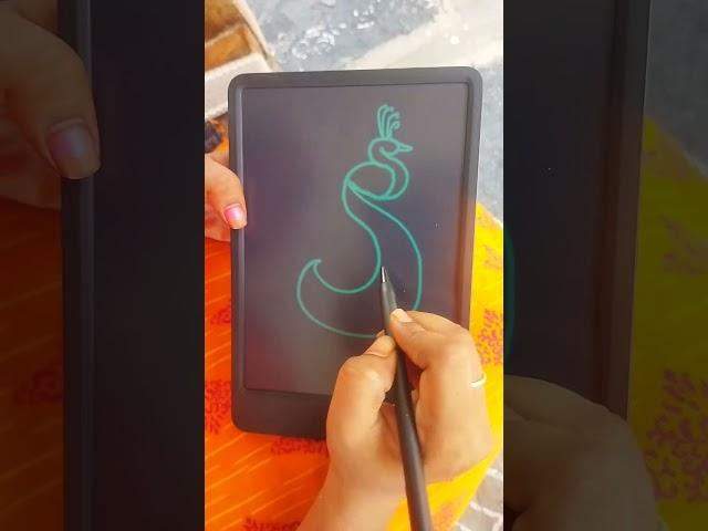 How to draw peacock with letter S # in easy way#