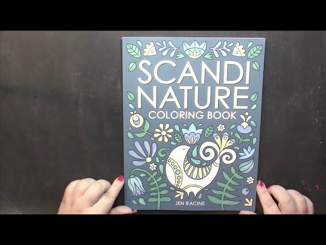 Flip & Review Scandi-Nature by Jen Racine  (Adult Coloring) #nikkicolorsjenracine