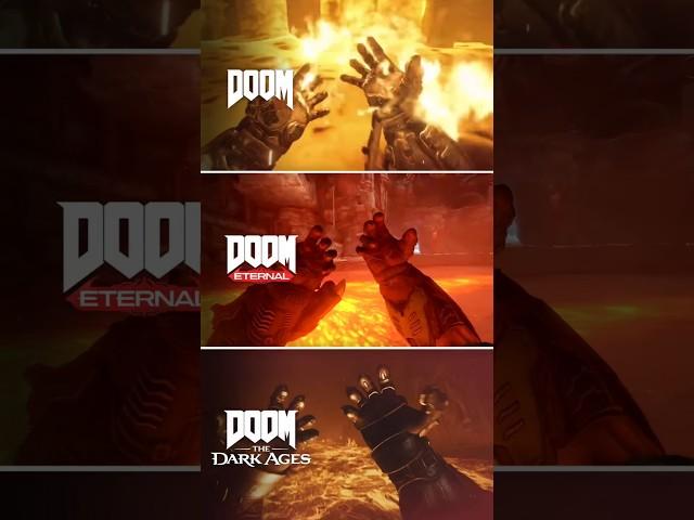 DOOM Slayer Falling Into Lava in DOOM The Dark Ages & DOOM Eternal & DOOM 2016 Comparison