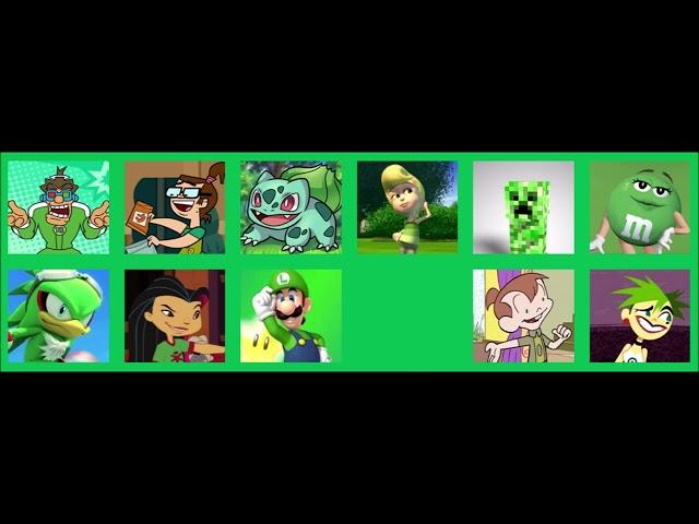 Green Color Battle Elimination Order (Envisioned by me, inspired by your color requests)