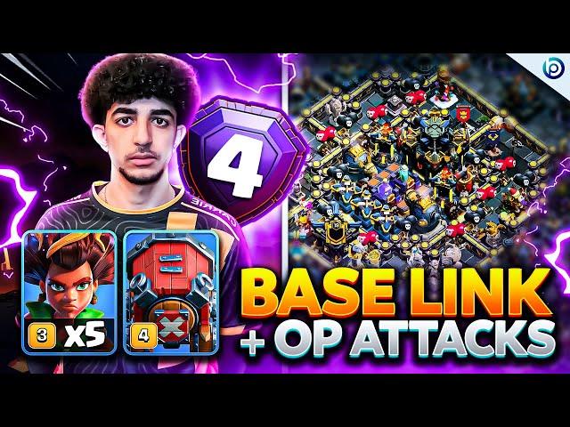 KRISPY Finished RANK 4 with INSANE BASE Link + OP ROOT RIDER Attacks | Clash of Clans Legend League