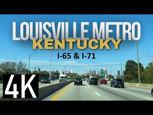 Freeway Road Tour of the Louisville, Kentucky Metro Area in 4K - Interstate 65 & Interstate 71