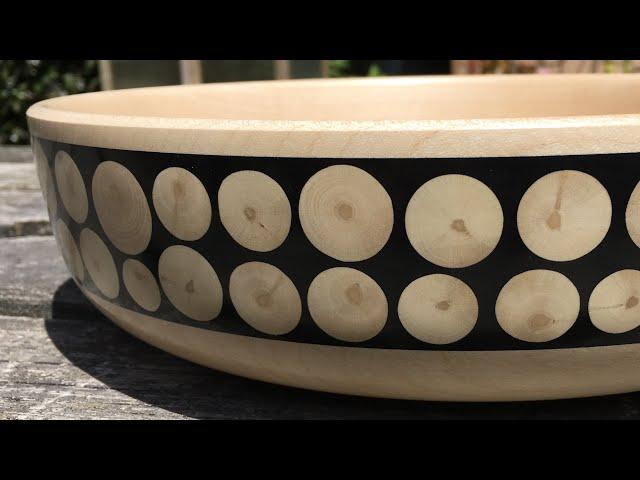 Woodturning a Holly and Milliput Inlay Bowl