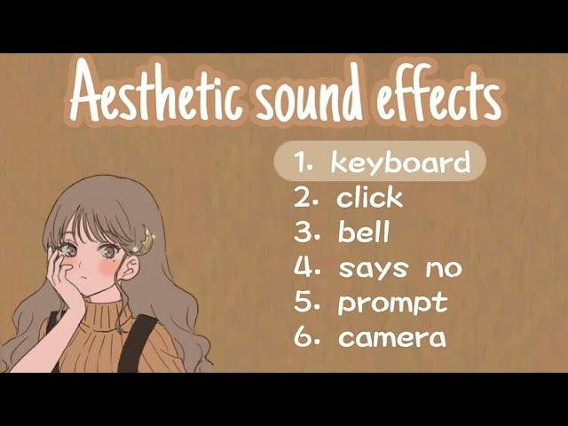 Cute/Aesthetic sound Effects pack| efeitos sonoros para vídeos{no copyright}