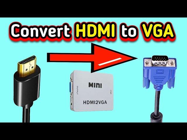 How to use HDMI to VGA converter with Audio? 3 model