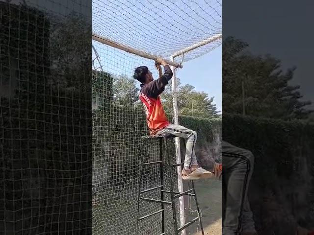 repair net...well done guys ️ Kasur cricket academy ️