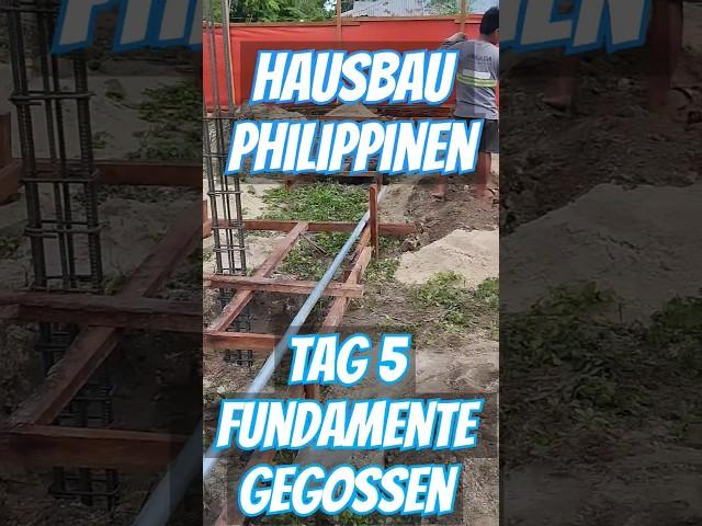 Hausbau Philippinen, Fundamente für Stützpfeiler #philippinen #bohol #hausbau