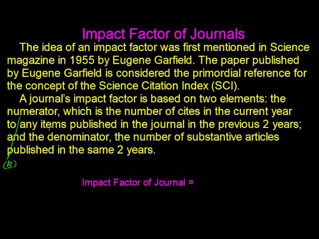 Journal Impact Factor