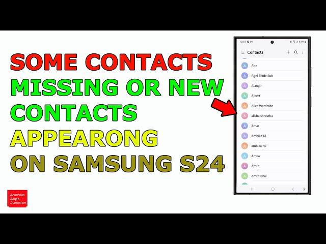 Contacts missing from Android or New Contacts appearing on your Android Phone (Sasmung)