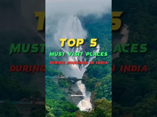 Top 5 must visit places during monsoon in India #shorts