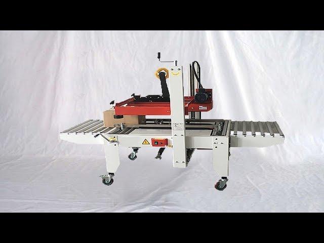 top bottom driven carton sealing machine semi automatic case closing sealer אוטם קרטון