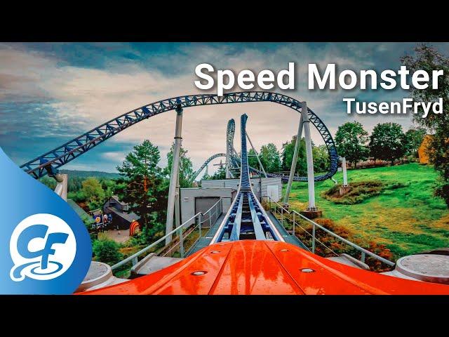 Speed Monster front seat on-ride 5K POV @60fps Tusenfryd