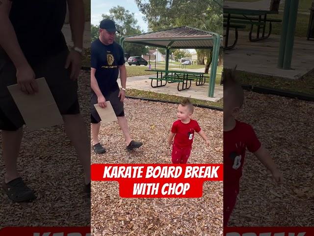 Breaking board with karate chop # karate #taekwondo #martialarts #learning