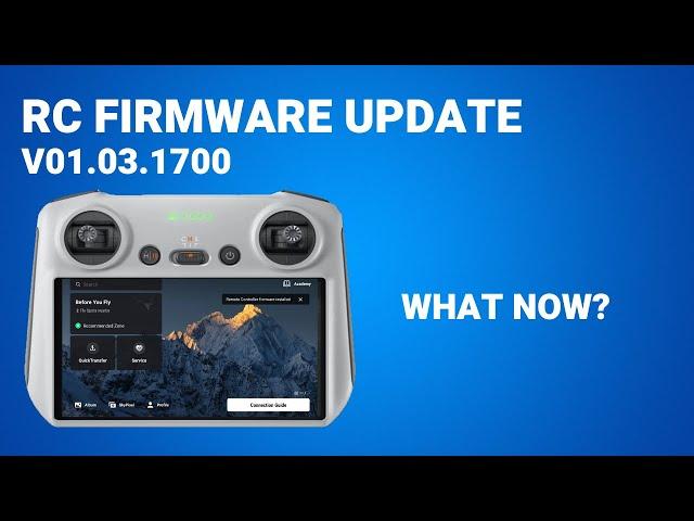 DJI RC Update Firmware - Latest update - Another fix!