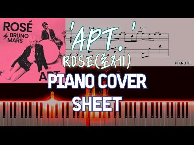 ROSE(로제) & Bruno Mars 'APT.' [Piano Cover +Sheets] [피아노 + 악보]