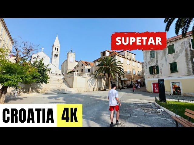 BRAC ISLAND, CROATIA  [4K] SUPETAR — Walking Tour