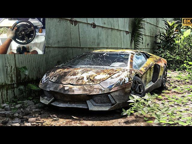 Rebuilding Aventador LP 700-4 2012 Lamborghini //Forza Horizon 5  Steering Wheel Gamer Gameplay T300