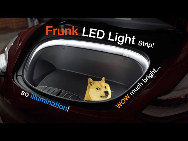 Tesla Frunk LEDLight Strip - Installation!