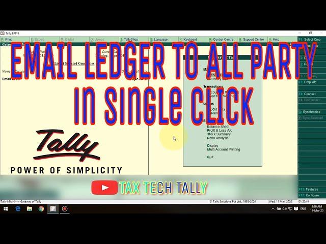 HOW TO EMAIL LEDGER TO ALL PARTY IN ONE CLICK |  AUTHENTICATION FAILED! ERROR SOLVED | TALLY ERP9