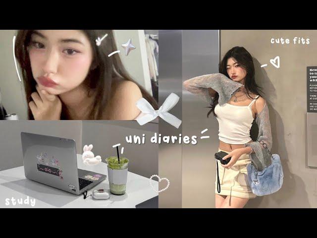 PRODUCTIVE UNI diaries : what’s in my bag, lots of studying, classes, friends, cute outfit inspo