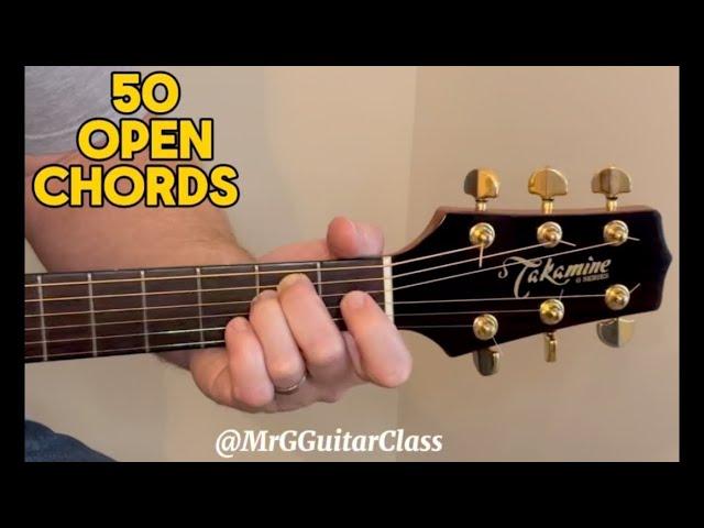 50 Easy Open Guitar Chords For Beginners and Advanced Guitar Players