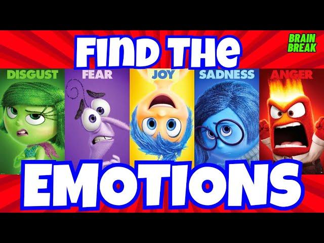 Find the Emotions | Inside Out Themed Brain Break Exercise For Kids |