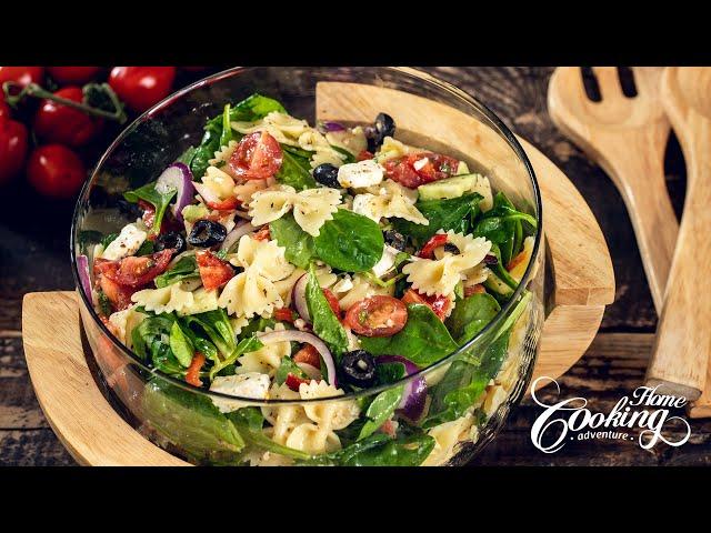 Mediterranean Summer Pasta Salad - Bow Tie Pasta Salad Recipe