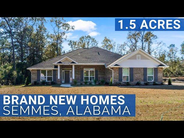 BRAND NEW HOMES for Sale in SEMMES, Alabama on 1.5 ACRES | Vickers Estates Outside Mobile, AL