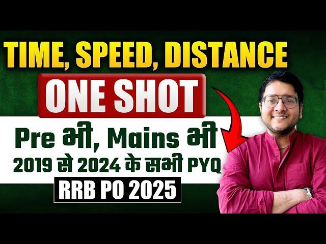  Time, Speed & Distance One Shot | All Previous Years Questions [2019 - 2024] RRB PO [Pre + Mains]