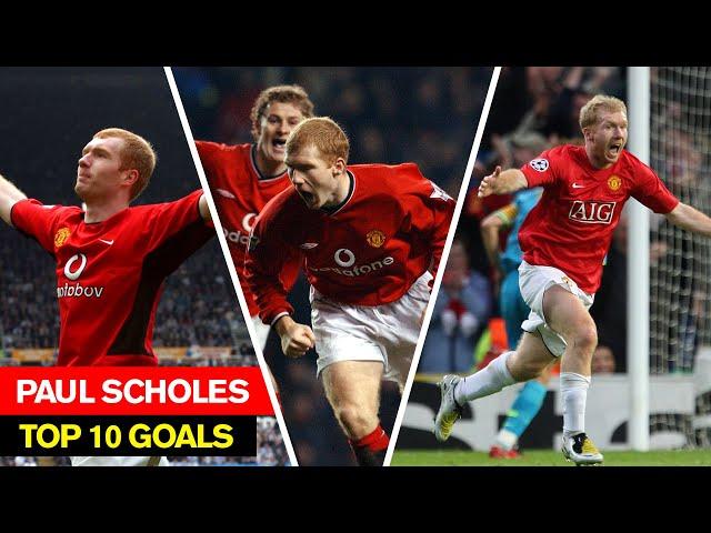 Paul Scholes I Top 10 Goals I Manchester United