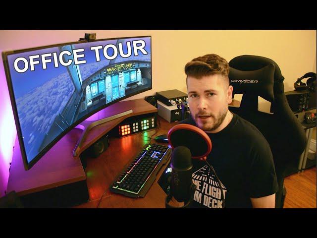 The ACTUAL Flight Sim Deck... First Office Tour | + Giveaways