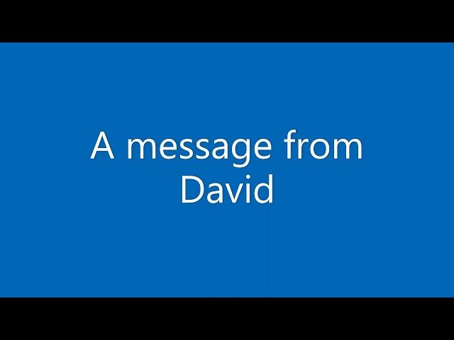 A message from Carole, Hannah and Jonathan Thorpe